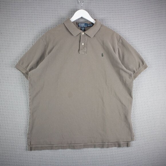 Polo Ralph Lauren 1990s Vintage Brown Button Up Mens XXL - Picture 1 of 8